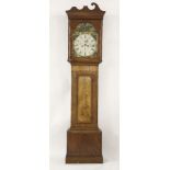 A 19th century mahogany longcase clock, by A Breckenridge & Son, Kilmarnock, the arched painted dial