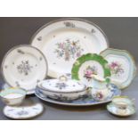 A quantity of various dinner wares, including Copeland Spode