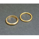 A 22ct gold wedding ring, and a 9ct gold wedding ring