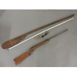 A BSA 'Cadet Major' 177 air rifle, and a Heddon Pal fishing rod