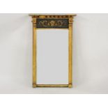 A 19th century gilt wall mirror, 86cm high, 58cm wide