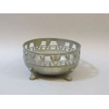 An Arts and Crafts pewter bowl, after a design by Archibald Knox