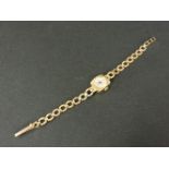 A ladies 9ct gold Jaquet-Droz mechanical bracelet watch, London 1971