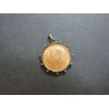 A half sovereign pendant coin, dated 1907