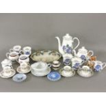 A quantity of mixed tea and coffee wares,  to include  Noritaki, Wellesley, and Wedgwood items