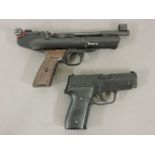 A Webley & Scott Ltd 'Typhoon' 177 air pistol, and a replica P228 Pouzei pistol