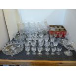 A quantity of crystal and cut glass, including Stuart and Melody