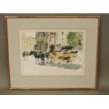 John Yardley (b.1933)'LADY DRIVERS, PRAGUE'Signed l.l., watercolour24 x 34cm