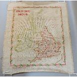 A Victorian sampler of the British Isles, worked by Emily Sarah Record aged 13 years, December