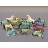 Fourteen Chinese/Indian porcelain horses