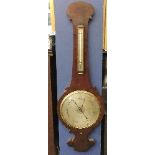 A 19th century wheel barometer, the dial signed 'Cleale, Chelmsford', and a 20th century oak cased