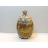 A Japanese studio pottery vase, with dragon, circa 1900