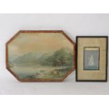 Indian SchoolGouache; and English SchoolLAKESIDEOctagonal, mounted in a frame