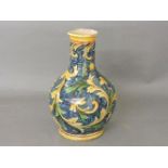 An Italian majolica vase, in the 16th century style but later, 28.5cm high