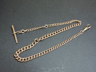 A 9ct gold Albert chain