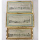 Fessard, after M le Ch de Lespinasse, 1784DUTCH RIVER SCENESThree engravingsimage 21 x 64cm