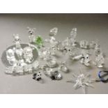 A quantity of Swarovski crystal animal figures and ornaments