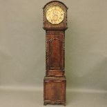 A 19th century mahogany Scottish longcase clock, the painted dial inscribed R Miller, Perth, in a