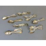 A collection of silver teaspoons, 36oz approximately