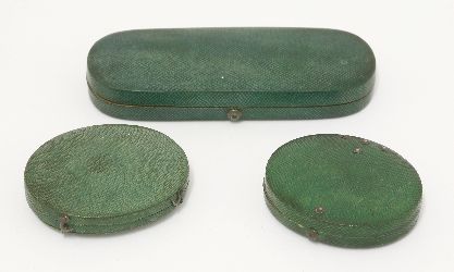 A late 18th century shagreen toothpick holder, the interior with plush lining and remnants of mirror - Image 2 of 2