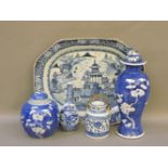 A quantity of Chinese blue and white porcelain