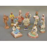 Twelve Indian pottery figures of merchants