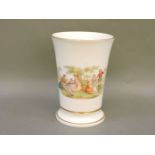 A Davenport beaker, with printed image of an 18th century scene