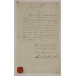 SIGNED AUTOGRAPHED LETTERS:1.  George IV, King of England (1762 - 1830); and Lord Howard of