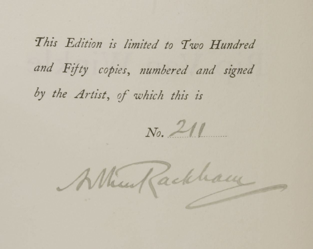 RACKHAM, Arthur (illustrator); IRVING, Washington:Rip Van Winkle,London: Heinemann, 1905, number 211 - Image 3 of 3