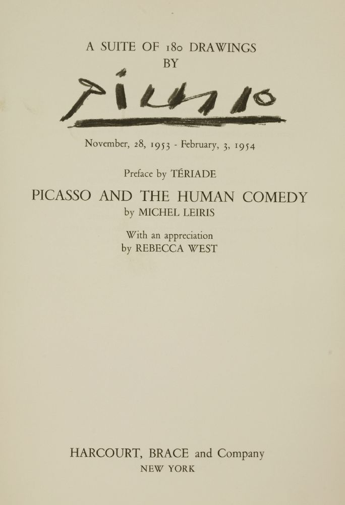 PICASSO:Leiris, Michele: Picasso and the Human Comedy,A Suite of 180 drawings by Picasso. - Image 2 of 3