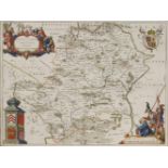 J Blaeu,A map of Hertfordshire,c.1662, 'Hertfordia Comitatus Vernacule Hertfordshire', pages printed