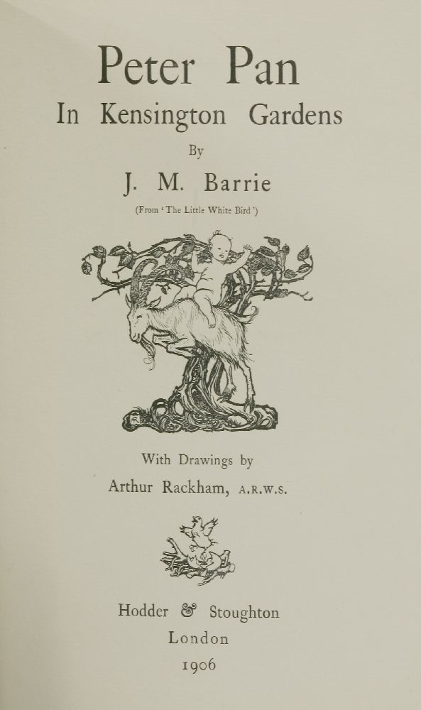 RACKHAM, Arthur (illustrator); BARRIE, J M:Peter Pan in Kensington Gardens,London; Hodder & - Image 2 of 3