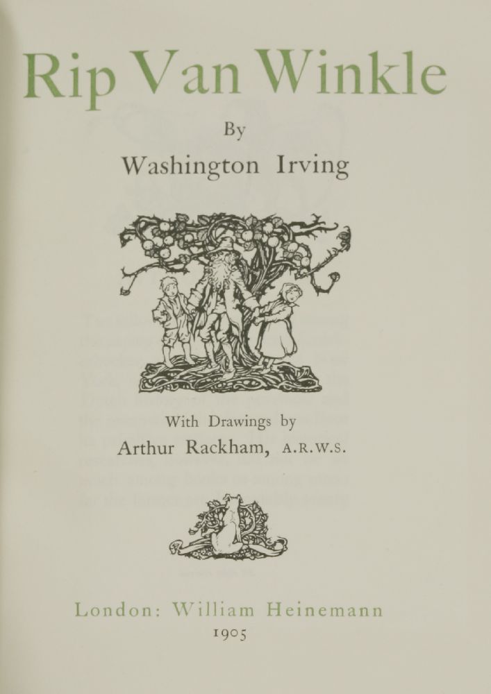 RACKHAM, Arthur (illustrator); IRVING, Washington:Rip Van Winkle,London: Heinemann, 1905, number 211 - Image 2 of 3