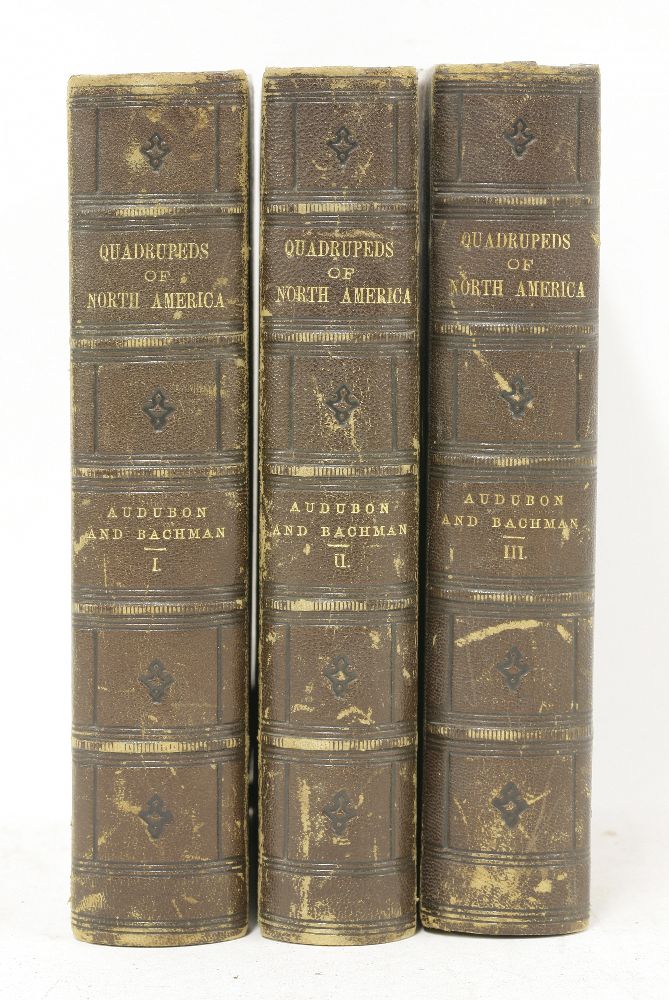 AUDUBON, John James:The Quadrupeds of North America,Three volumes.  New York, Geo R Lockwood, nd, [