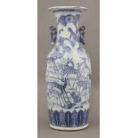 An amusing blue and white 'Hundred Deer' Vase,second half of the 19th century, attractively
