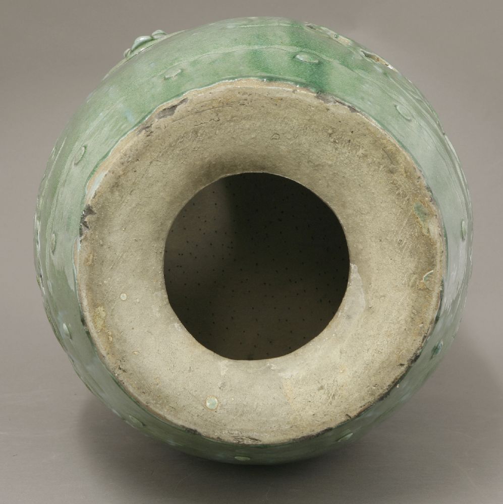 A stoneware Barrel Garden Seat,Guangxu (1875-1908), late 19th century, pierced with lotus and with - Image 6 of 6