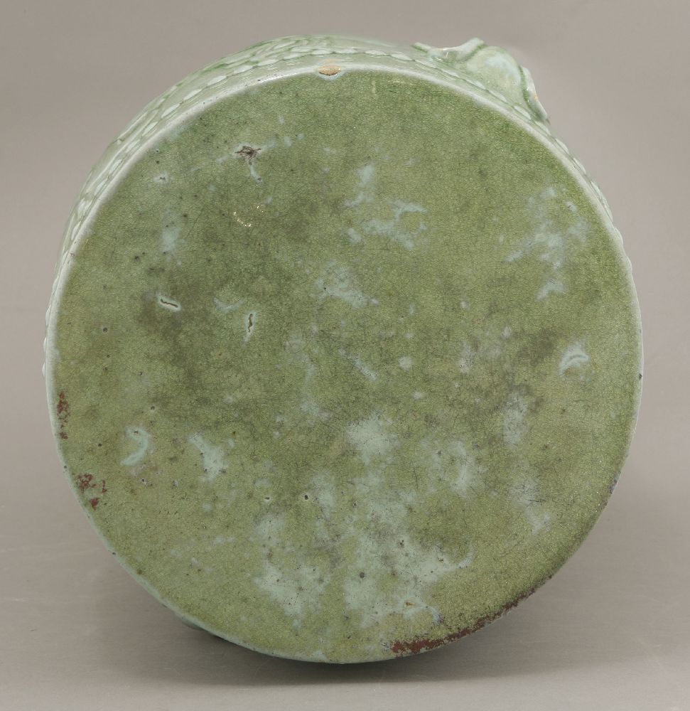 A stoneware Barrel Garden Seat,Guangxu (1875-1908), late 19th century, pierced with lotus and with - Image 5 of 6