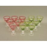 A set of twelve wine glasses