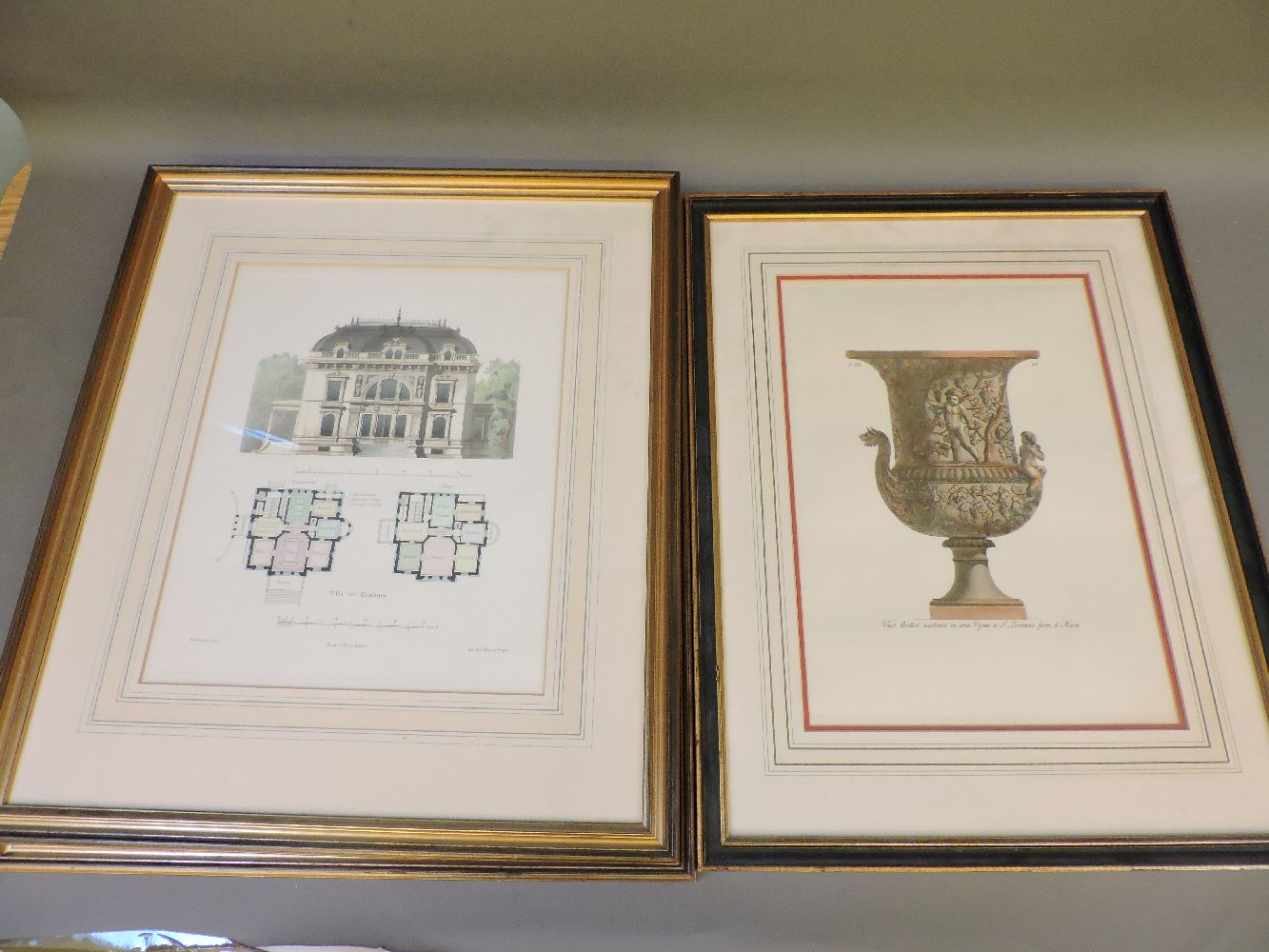 Six architectural prints, reproductions, well mounted and framed - Image 2 of 3