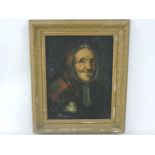 J HughesAN OLD WOMAN AND HER CATInscribed 'Jane Henley AG 84' and dated 1781 verso, oil on metal42 x