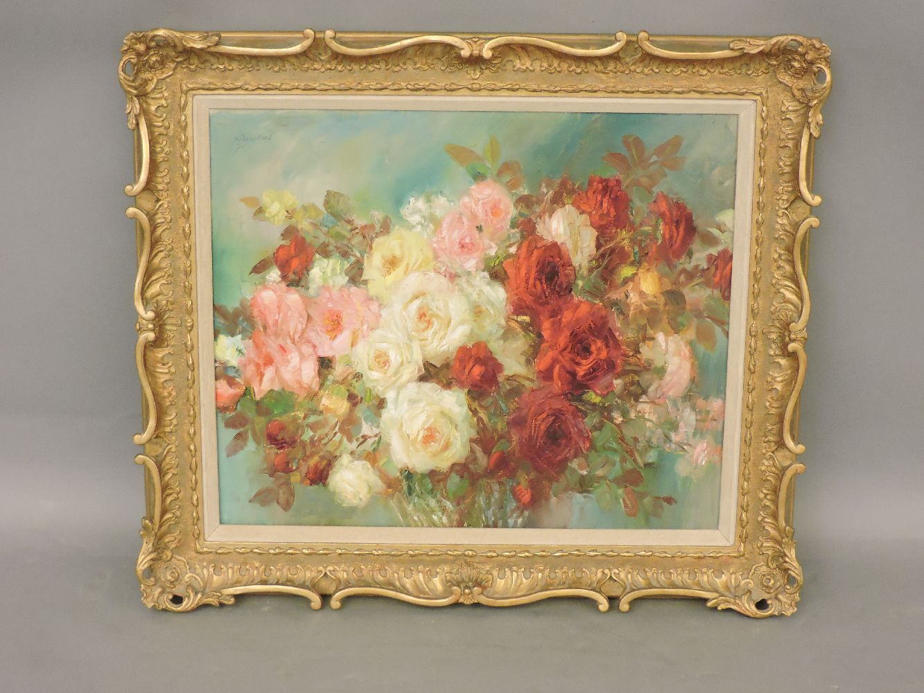 John Frederick Lloyd Strevens (1902-1910)JUNE ROSESSigned u.l., oil on canvas49 x 59cm