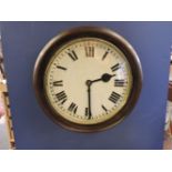 A Victorian dial wall clock, with fusee movement, by Tameside Clock Co, with pendulum