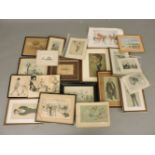 A selection of Humond pictures, including spy prints, Leslie Merchant & Bertwal?