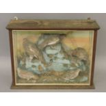 Taxidermy, cased game birds, grouse, 87 x 67cm high