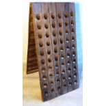 A folding wooden Wine Rack, 154cm high