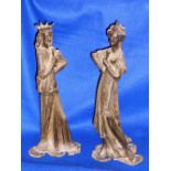 A pair of late 19th Century spelter Figu