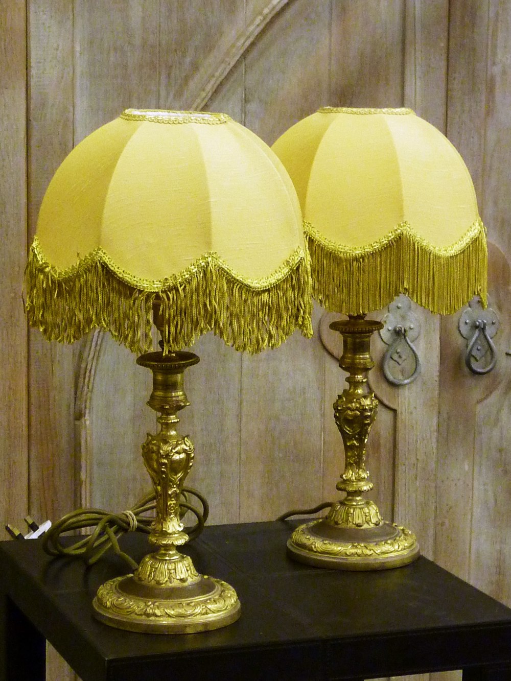 A pair of 19th Century gilt metal Candle