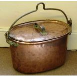 A large 19th Century oval copper Cooking