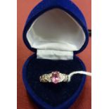 A ladies 9 carat white gold Dress Ring s