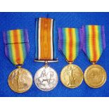 First World War individual Medals, one V